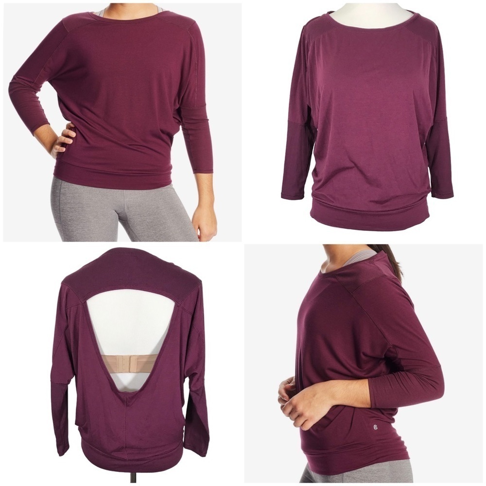 C9 Backless Open Back Dolman Sleeve Active Tee Shirt Size Small